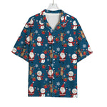 Happy Santa Claus Pattern Print Rayon Hawaiian Shirt