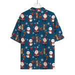 Happy Santa Claus Pattern Print Rayon Hawaiian Shirt