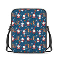 Happy Santa Claus Pattern Print Rectangular Crossbody Bag