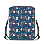 Happy Santa Claus Pattern Print Rectangular Crossbody Bag