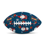 Happy Santa Claus Pattern Print Rugby Ball