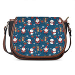 Happy Santa Claus Pattern Print Saddle Bag