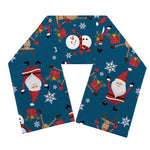 Happy Santa Claus Pattern Print Scarf