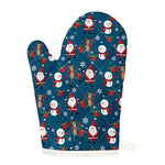 Happy Santa Claus Pattern Print Single Oven Mitt