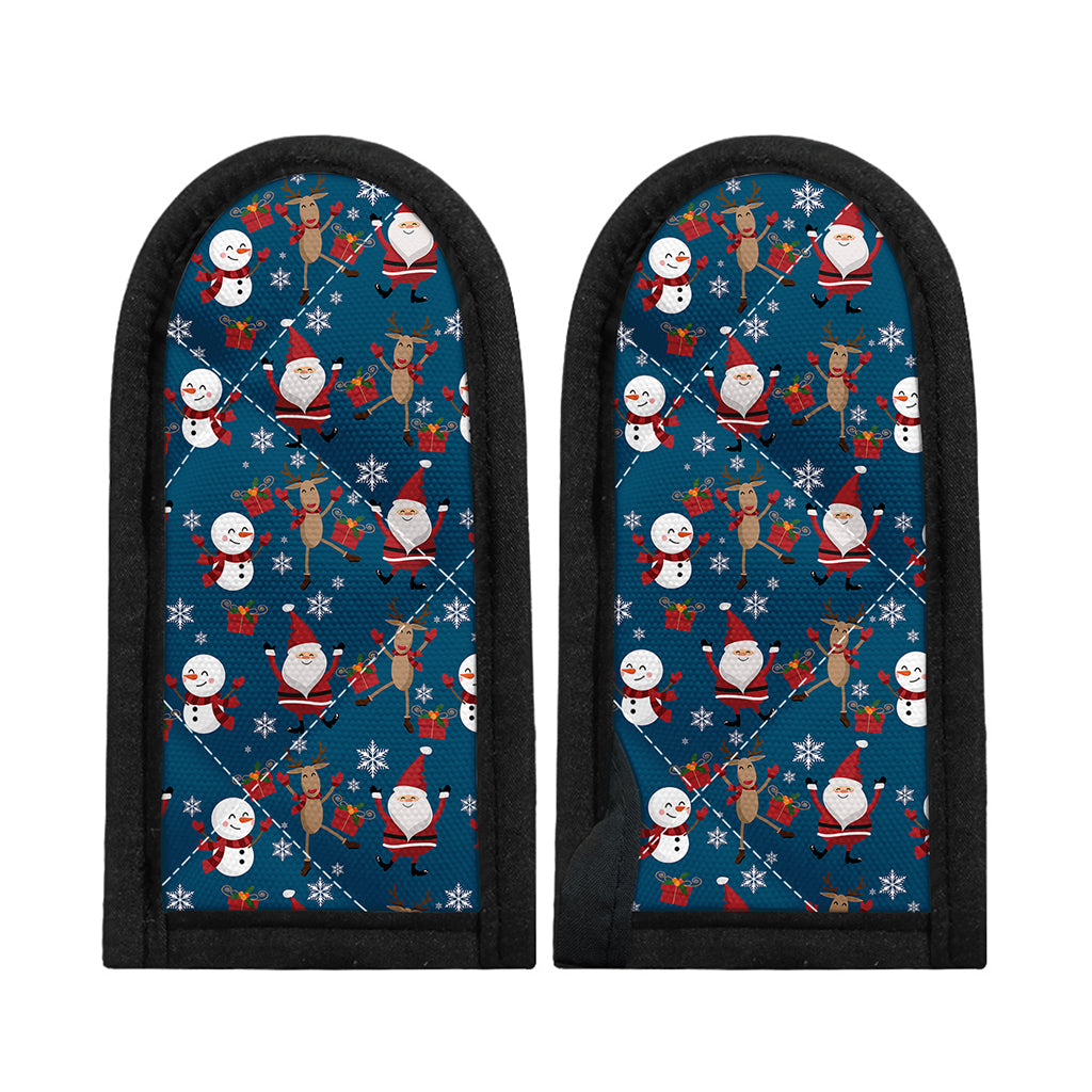 Happy Santa Claus Pattern Print Skillet Handle Cover