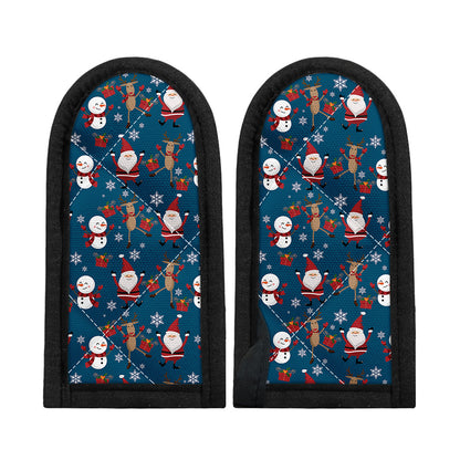 Happy Santa Claus Pattern Print Skillet Handle Cover
