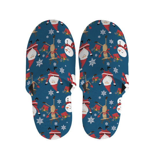 Happy Santa Claus Pattern Print Slippers