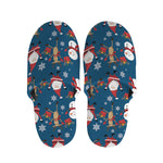 Happy Santa Claus Pattern Print Slippers