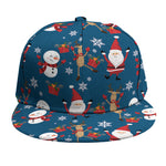 Happy Santa Claus Pattern Print Snapback Cap