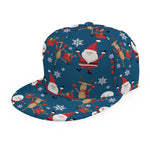 Happy Santa Claus Pattern Print Snapback Cap