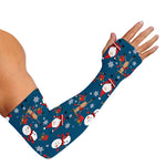 Happy Santa Claus Pattern Print Sun Protection Arm Sleeves