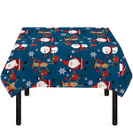 Happy Santa Claus Pattern Print Tablecloth