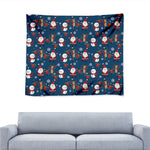 Happy Santa Claus Pattern Print Tapestry