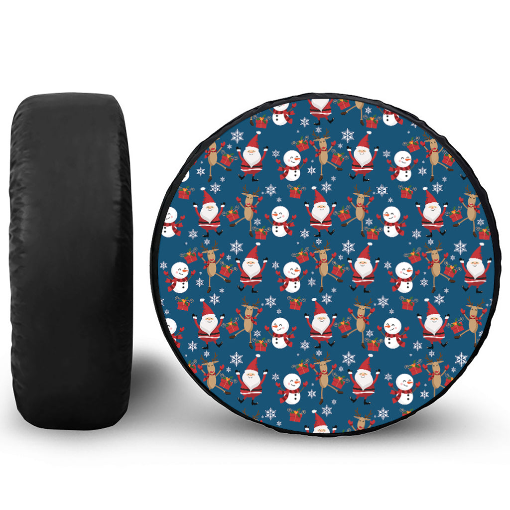 Happy Santa Claus Pattern Print Tire Cover