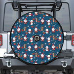 Happy Santa Claus Pattern Print Tire Cover With Camera Hole