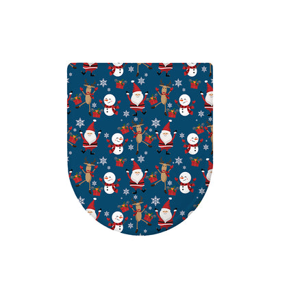 Happy Santa Claus Pattern Print Toilet Lid Cover