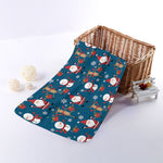 Happy Santa Claus Pattern Print Towel