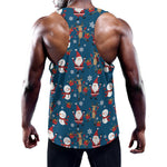 Happy Santa Claus Pattern Print Training Tank Top