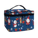 Happy Santa Claus Pattern Print Travel Makeup Bag