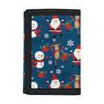 Happy Santa Claus Pattern Print Trifold Wallet