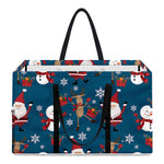Happy Santa Claus Pattern Print Utility Tote Bag
