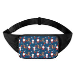 Happy Santa Claus Pattern Print Waist Bag