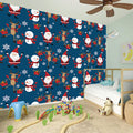 Happy Santa Claus Pattern Print Wall Sticker