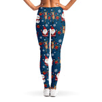Happy Santa Claus Pattern Print Women's Leggings