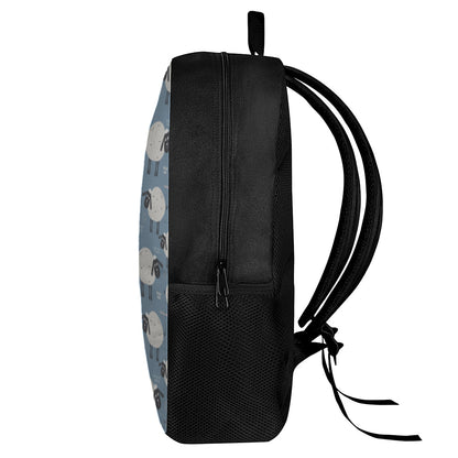 Happy Sheep Pattern Print 17 Inch Backpack