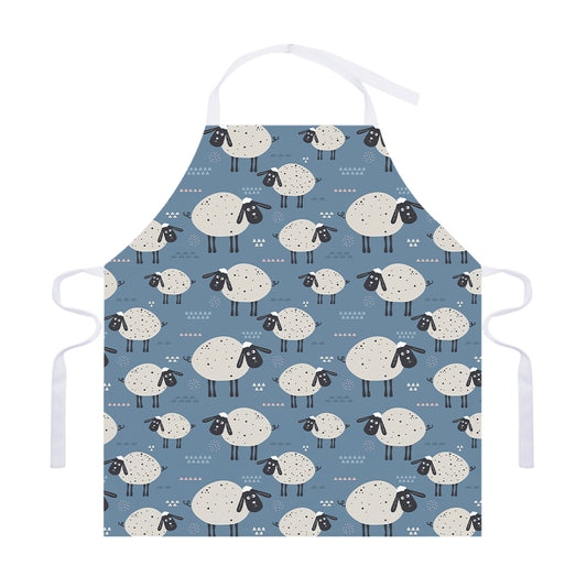 Happy Sheep Pattern Print Adjustable Apron