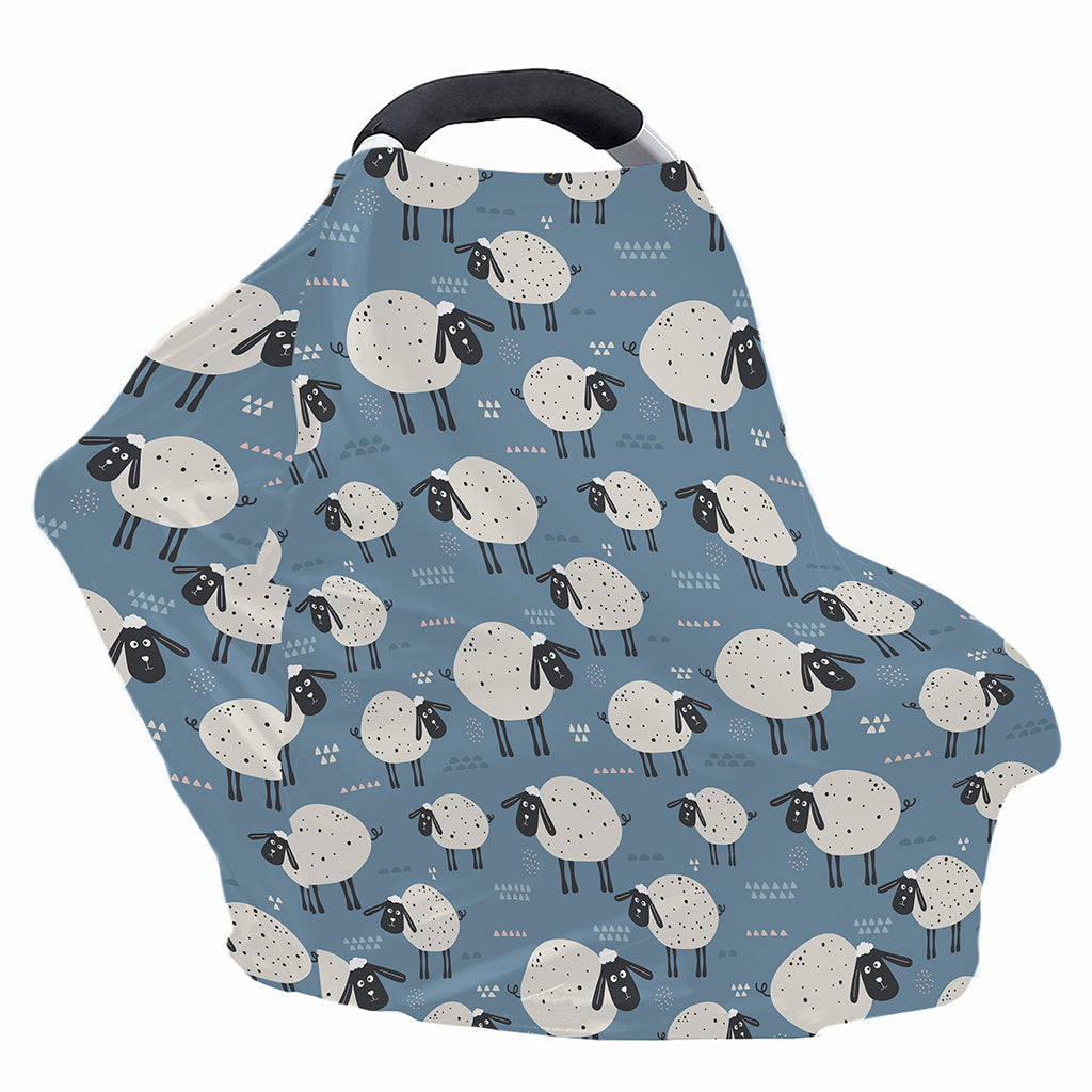 Happy Sheep Pattern Print Baby Seat Cover