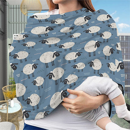 Happy Sheep Pattern Print Baby Seat Cover