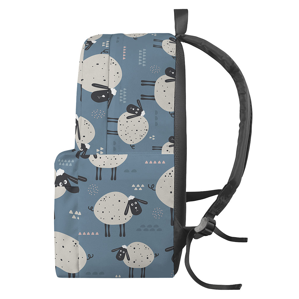 Happy Sheep Pattern Print Backpack