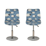 Happy Sheep Pattern Print Bar Stool Covers