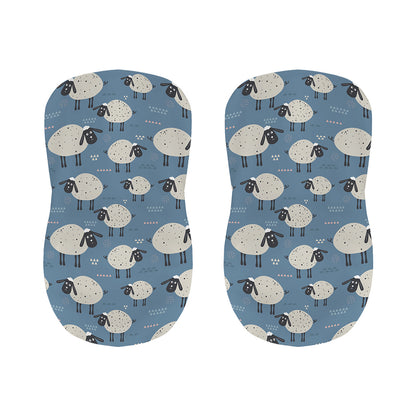 Happy Sheep Pattern Print Bar Stool Covers