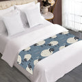 Happy Sheep Pattern Print Bed Runner