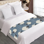 Happy Sheep Pattern Print Bed Runner