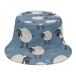 Happy Sheep Pattern Print Bucket Hat