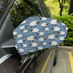 Happy Sheep Pattern Print Car Side Mirror Covers