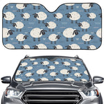 Happy Sheep Pattern Print Car Windshield Sun Shade