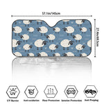 Happy Sheep Pattern Print Car Windshield Sun Shade
