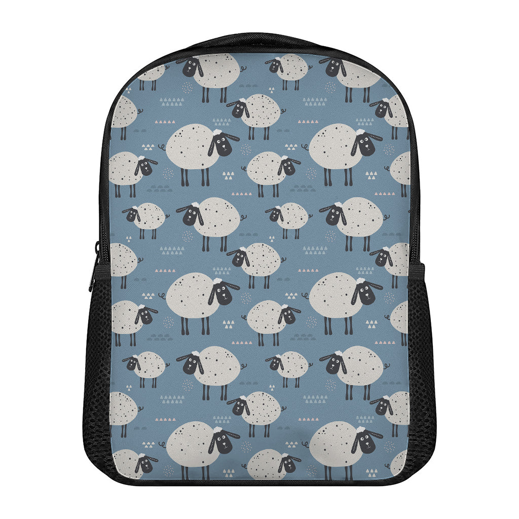 Happy Sheep Pattern Print Casual Backpack