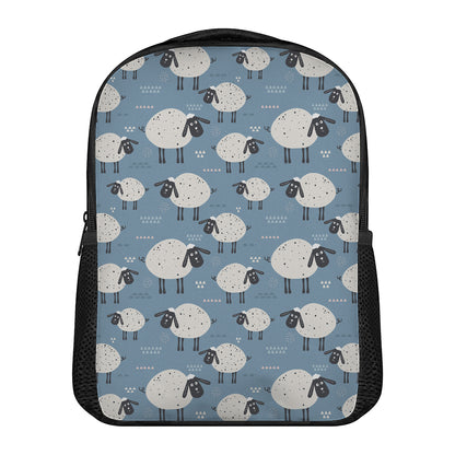 Happy Sheep Pattern Print Casual Backpack
