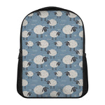 Happy Sheep Pattern Print Casual Backpack