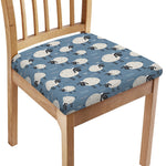 Happy Sheep Pattern Print Chair Cushion Cover