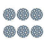 Happy Sheep Pattern Print Coaster Set