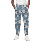 Happy Sheep Pattern Print Cotton Pants