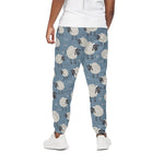 Happy Sheep Pattern Print Cotton Pants