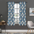 Happy Sheep Pattern Print Grommet Curtain Panels
