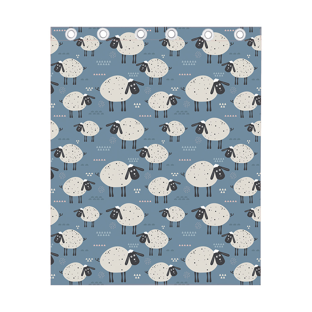 Happy Sheep Pattern Print Curtain